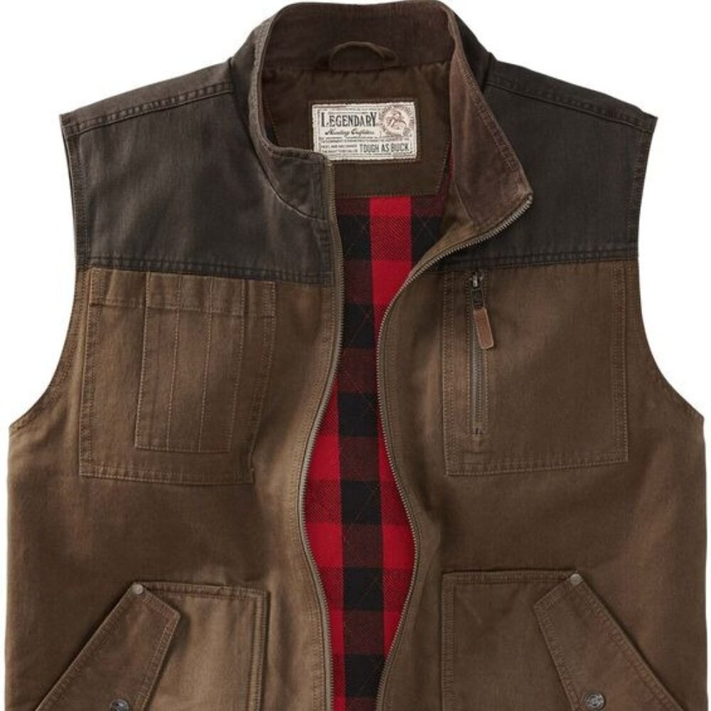 Men's Legendary Tough as Buck brown waxed cotton vest